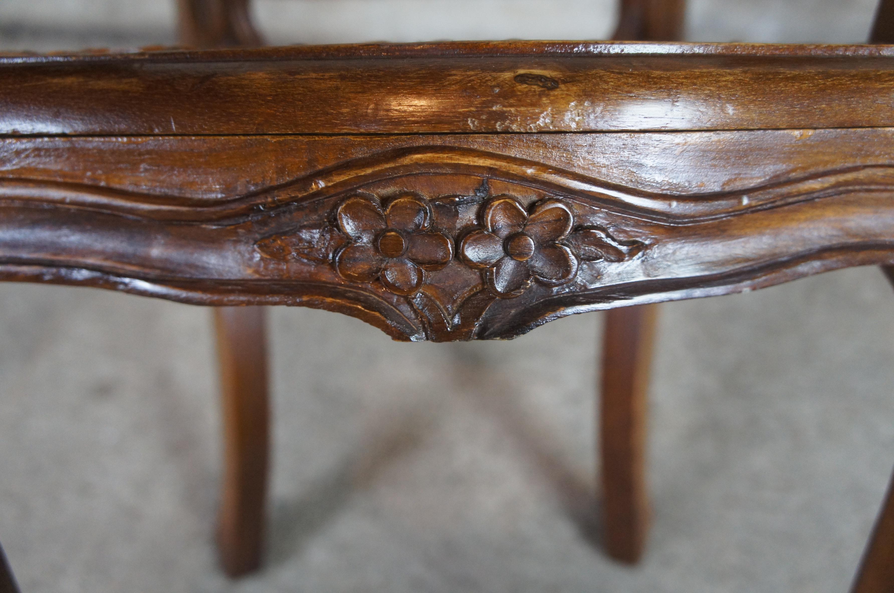 Antique French Walnut Child’s Bergere Arm Chair Fauteuil Louis XVI Cane Doll 3