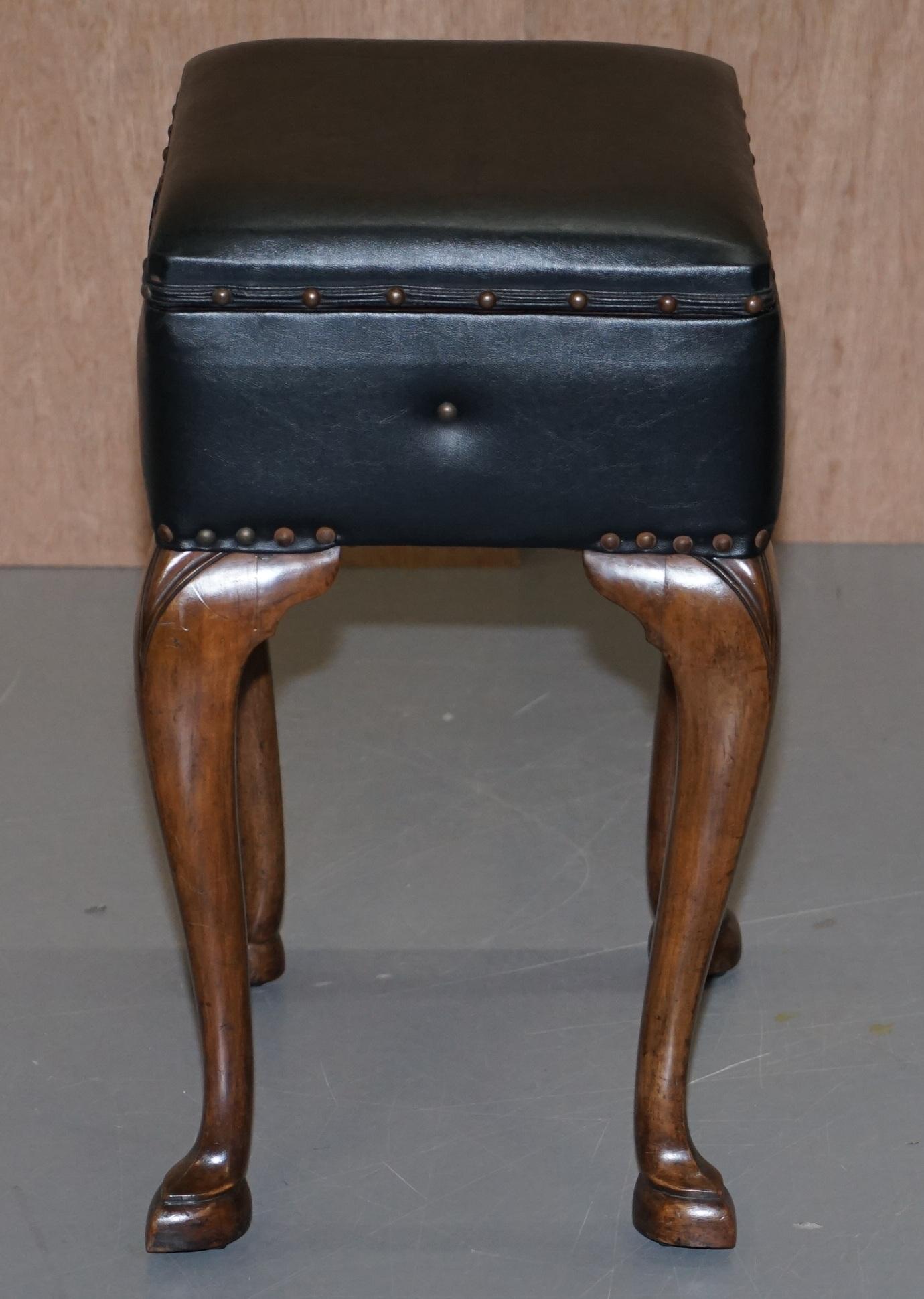 Late 19th Century Antique French Walnut circa 1880 Piano Stool with Internal Music Storage For Sale