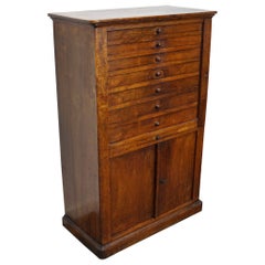 Antique French Walnut Clock / Watchmakers Cabinet, circa 1920's
