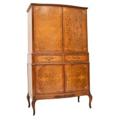 Antique French Walnut Cocktail Drinks Cabinet