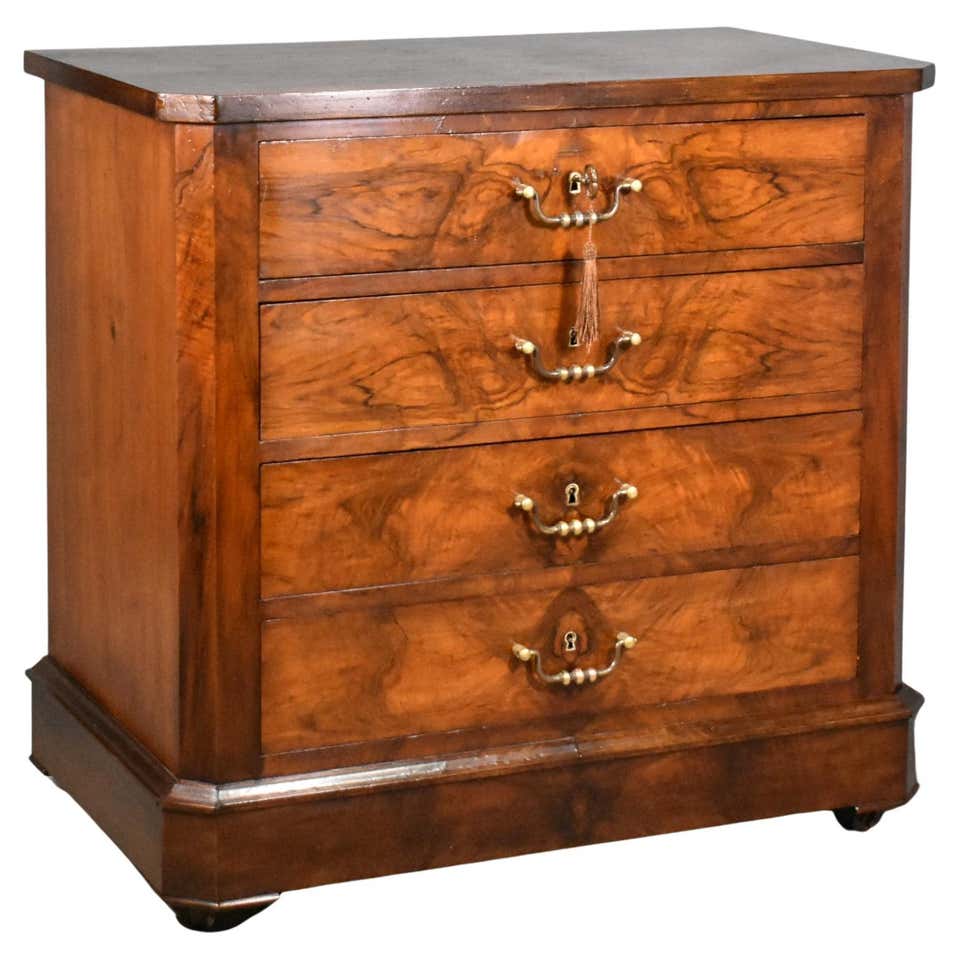 Antique French Walnut Commode Louis Philippe Style For Sale at 1stDibs