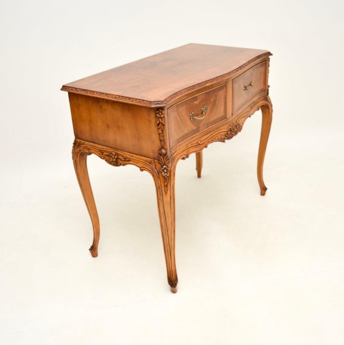 Louis XV Antique French Walnut Console / Server Table For Sale