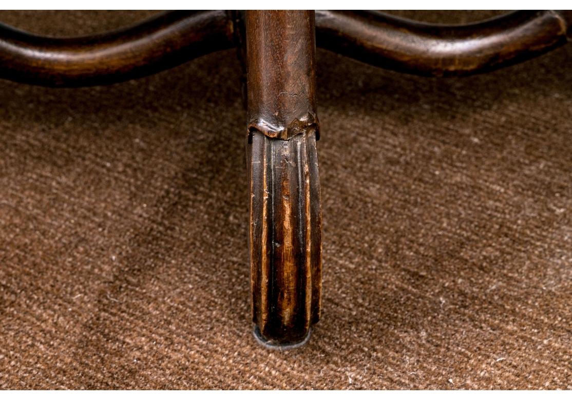 Intagliato Antique French Walnut Custom Upholstered Camelback Settee in vendita