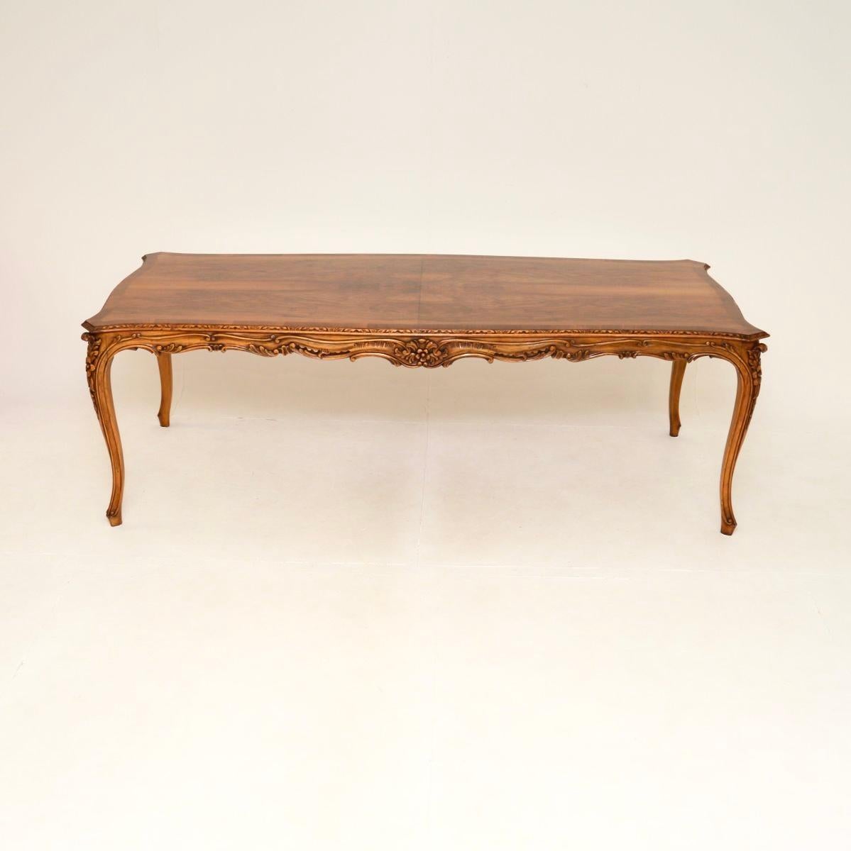 Louis XVI Antique French Walnut Dining Table and Eight Chairs