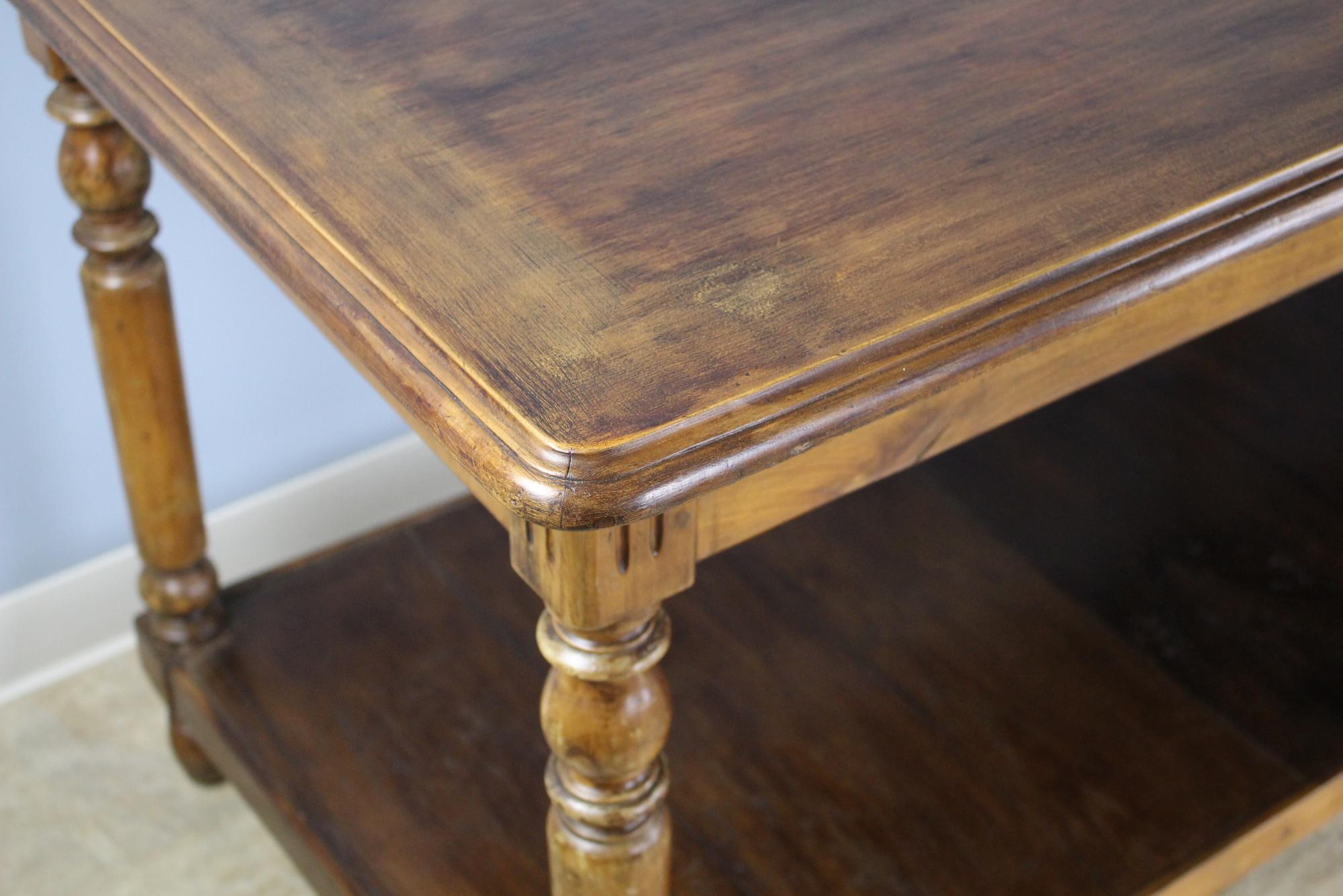 Antique French Walnut Drapers Table 7