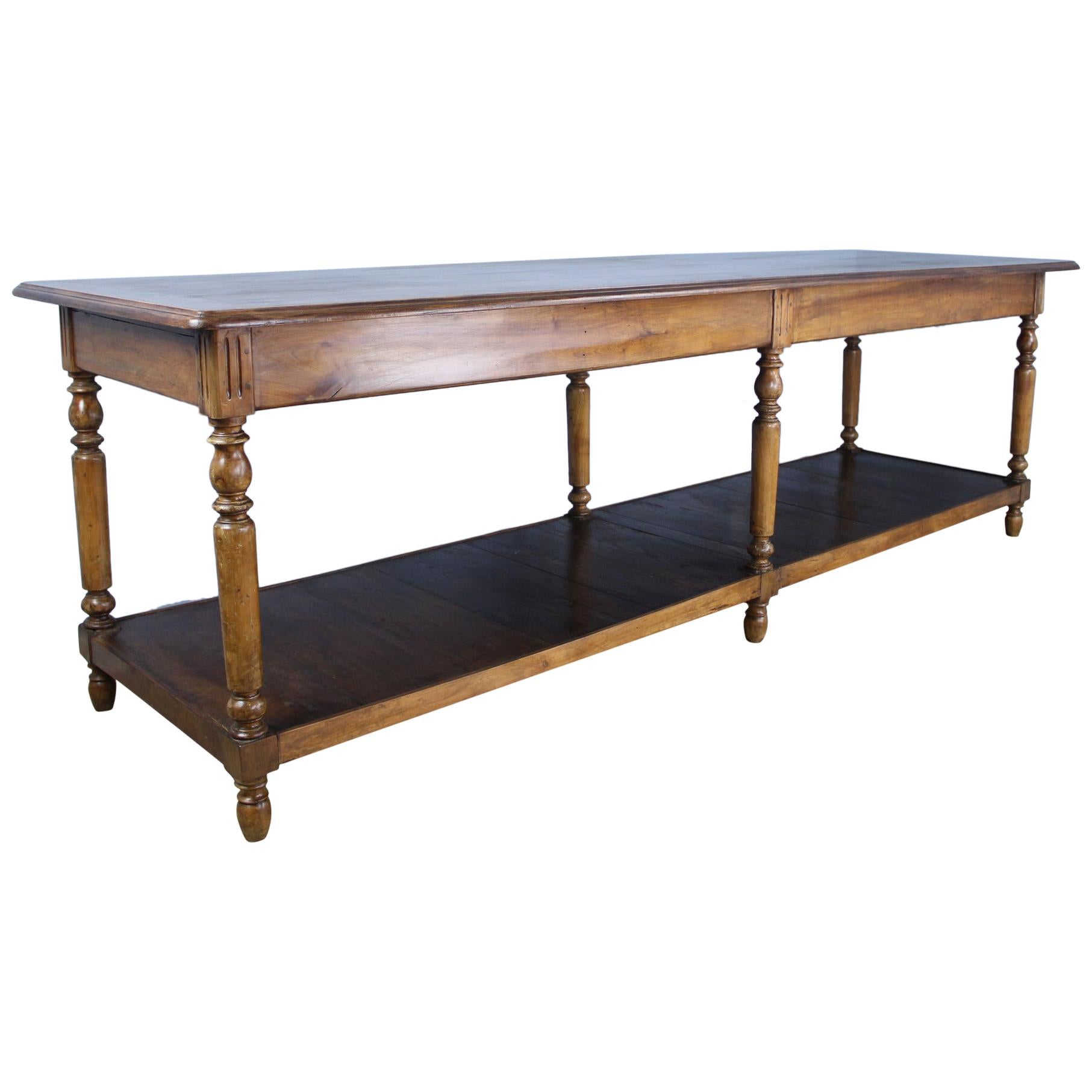 Antique French Walnut Drapers Table