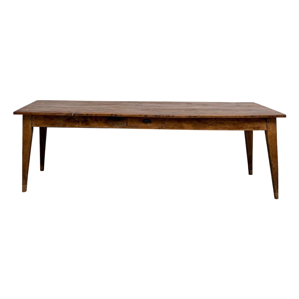 Antique french walnut farmhouse table, 1880