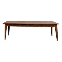 Antique french walnut farmhouse table, 1880