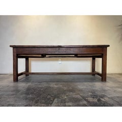 Antique French Walnut Farmhouse Table, FR-0110