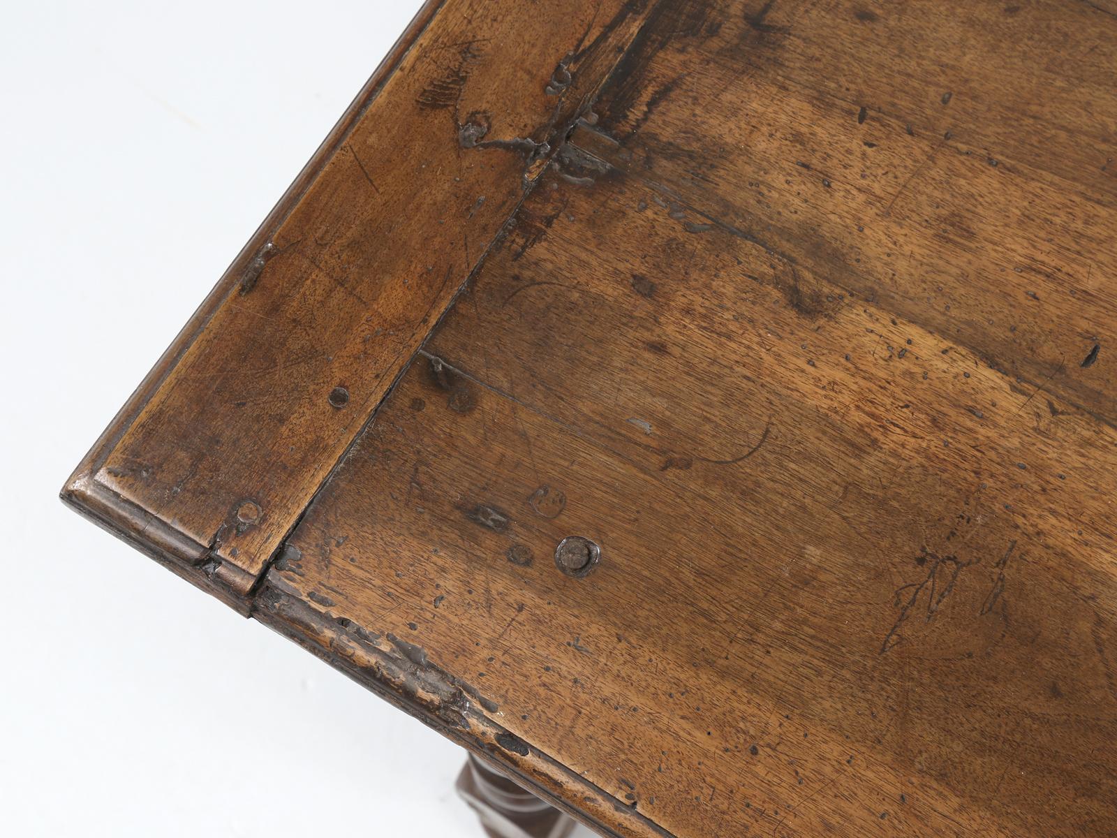 Early 19th Century Antique French Walnut Ladies Writing Table or Small Desk with a Fabulous Patina