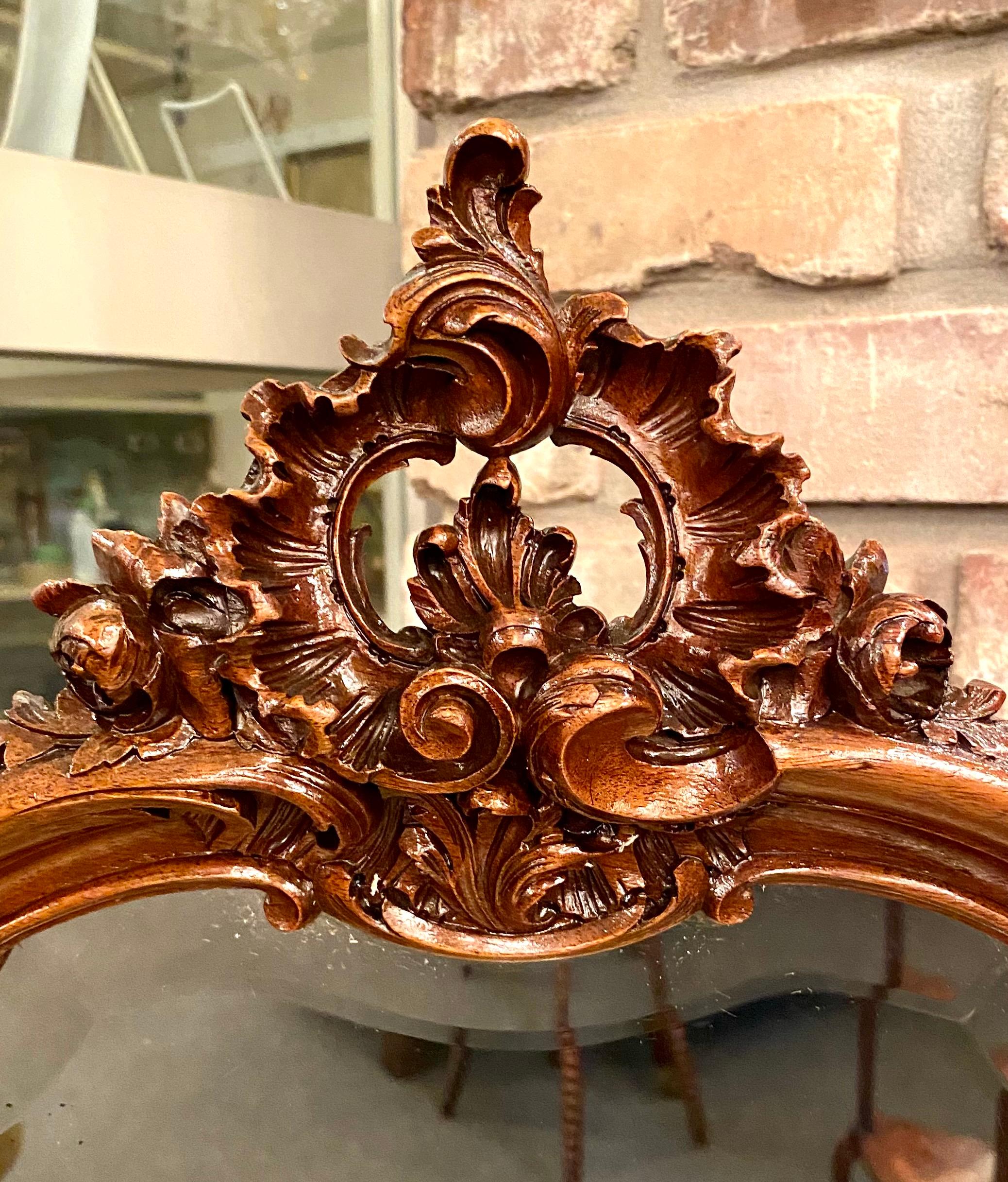 Antique French Walnut Ladies Vanity Dressing Table with Mirrors, circa 1890s 1