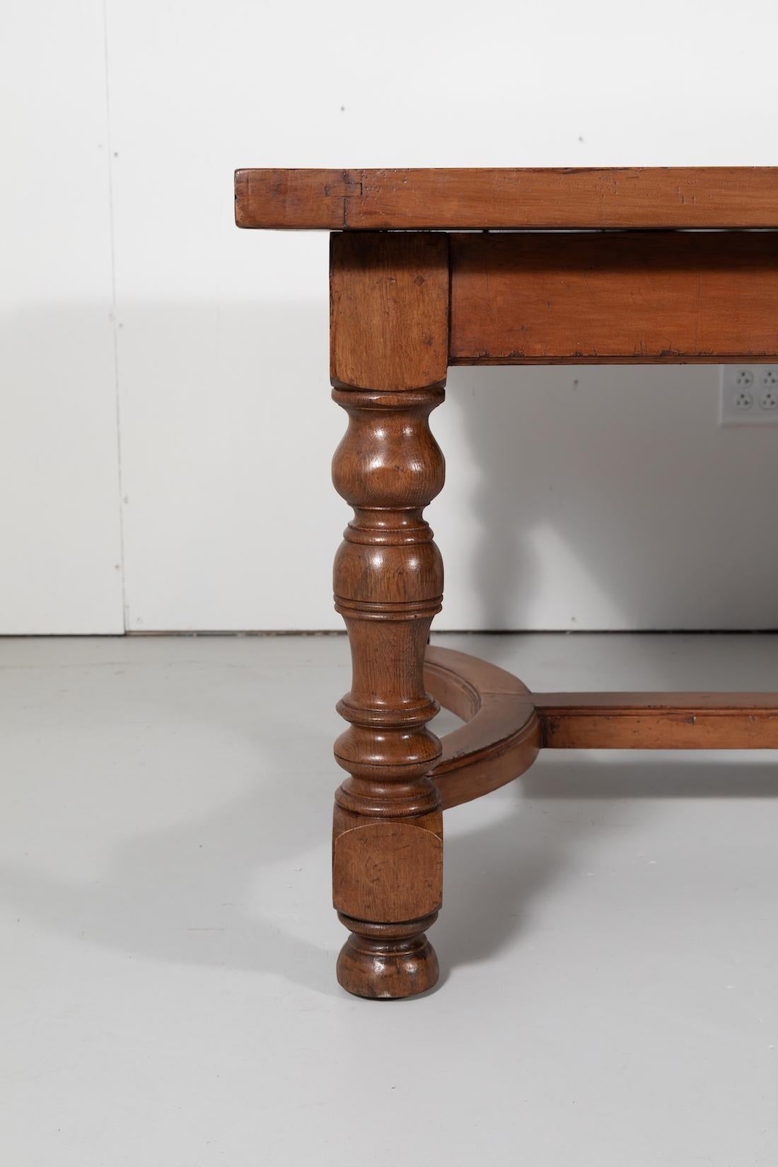 Antique French Walnut Louis Philippe Farm Table 3