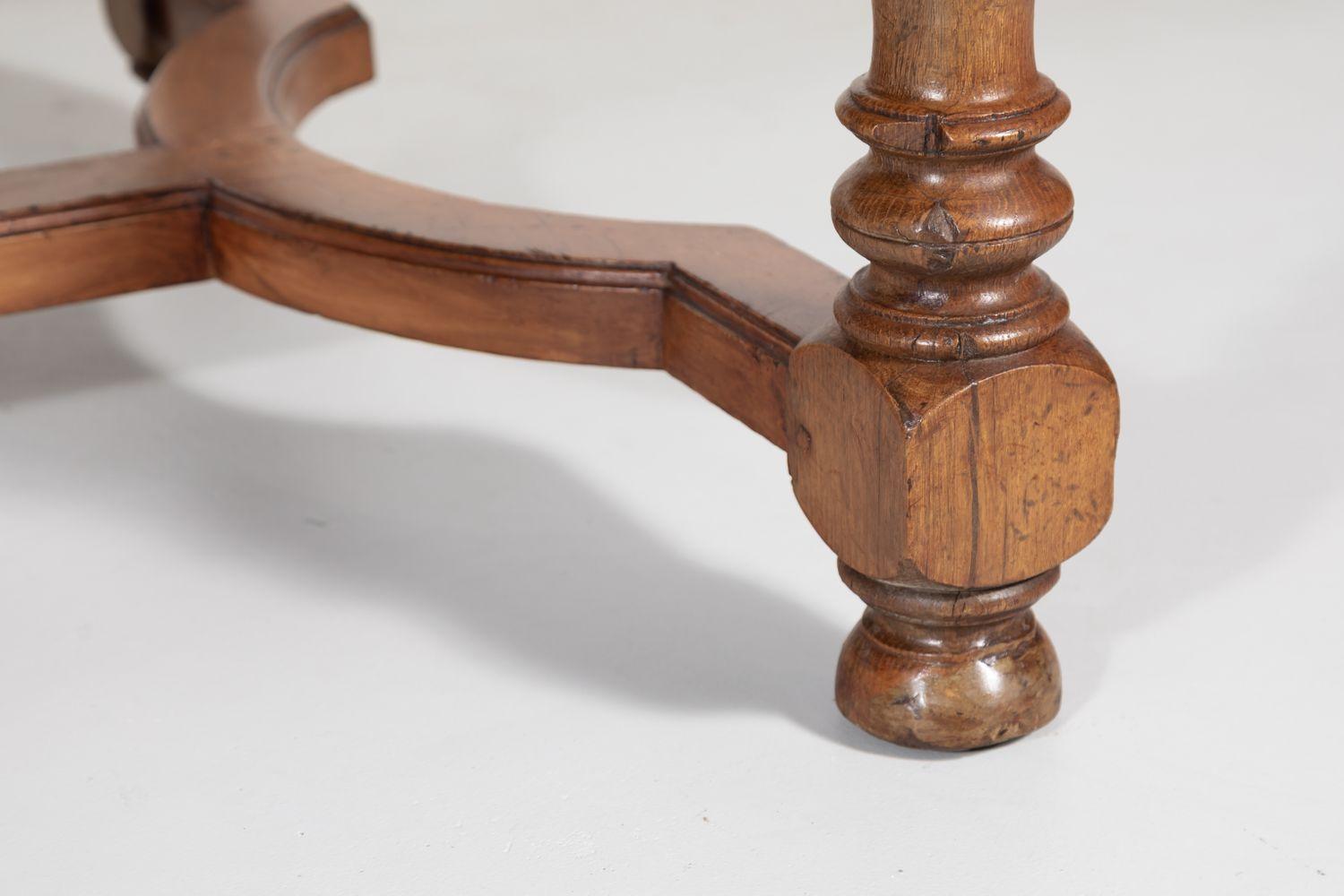 Antique French Walnut Louis Philippe Farm Table 4