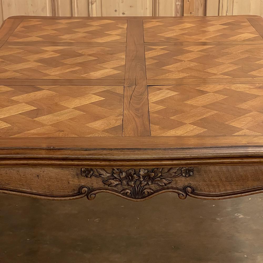 Antique French Walnut Louis XV Draw Leaf Dining Table For Sale 5