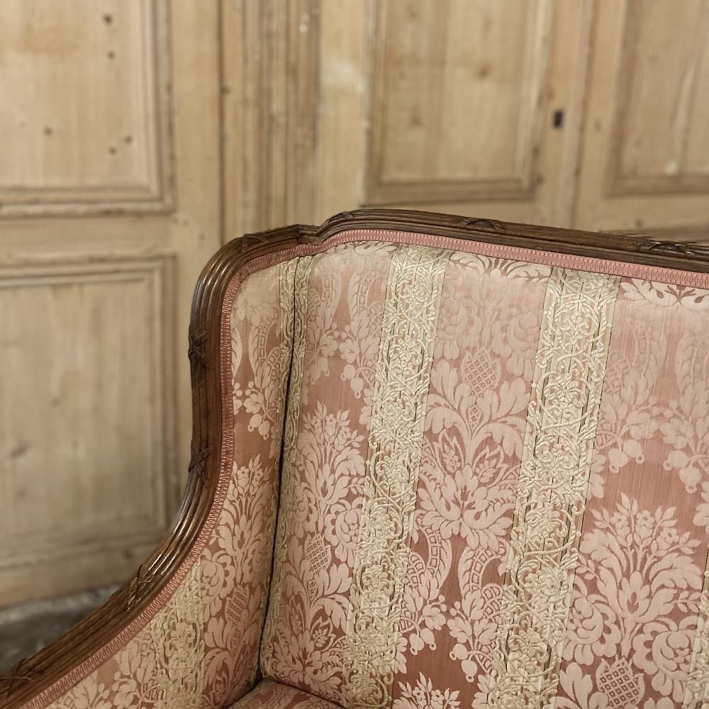 Antique French Walnut Louis XVI Canape, Sofa 3