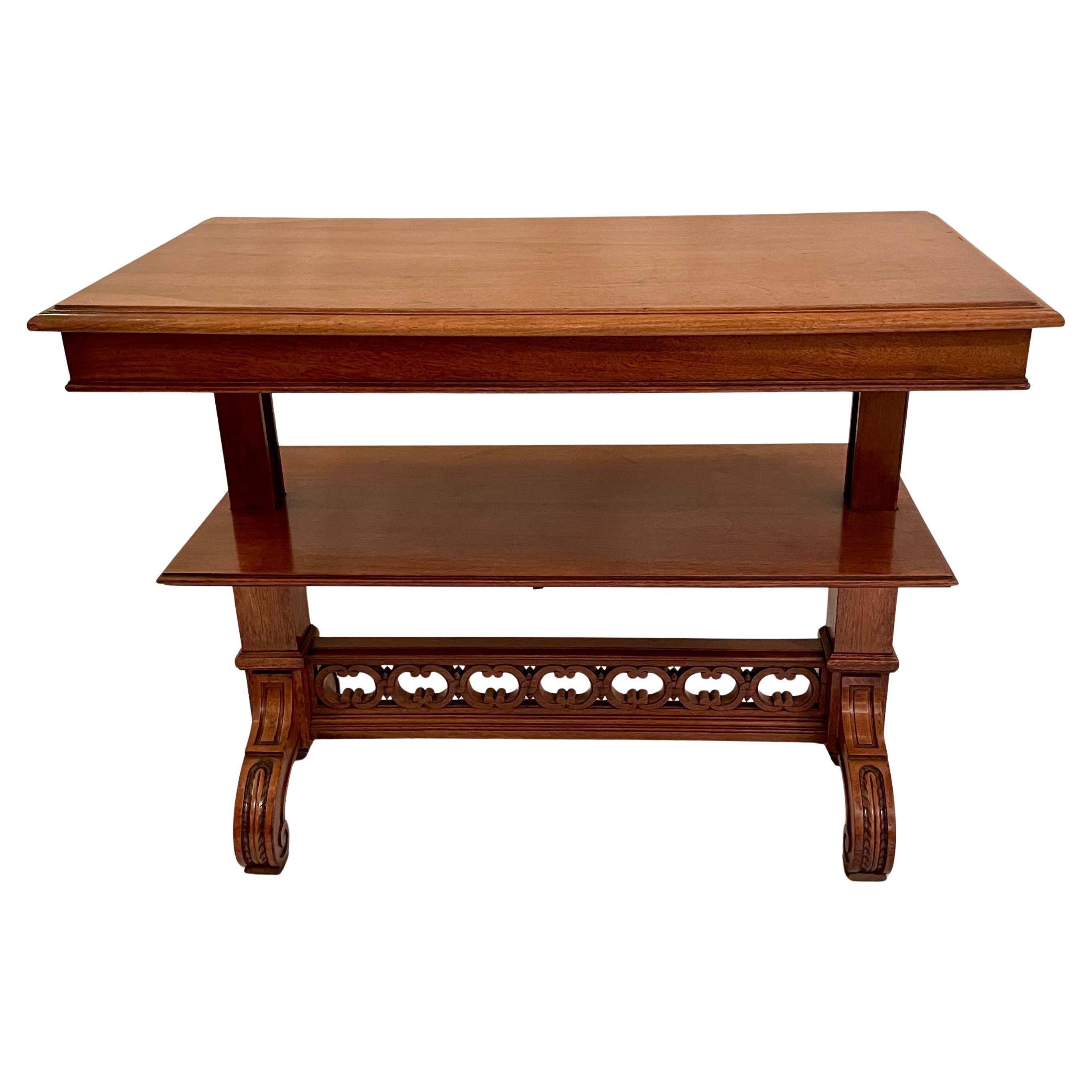 Antique French Walnut Mechanical Table, Circa 1880. For Sale 6