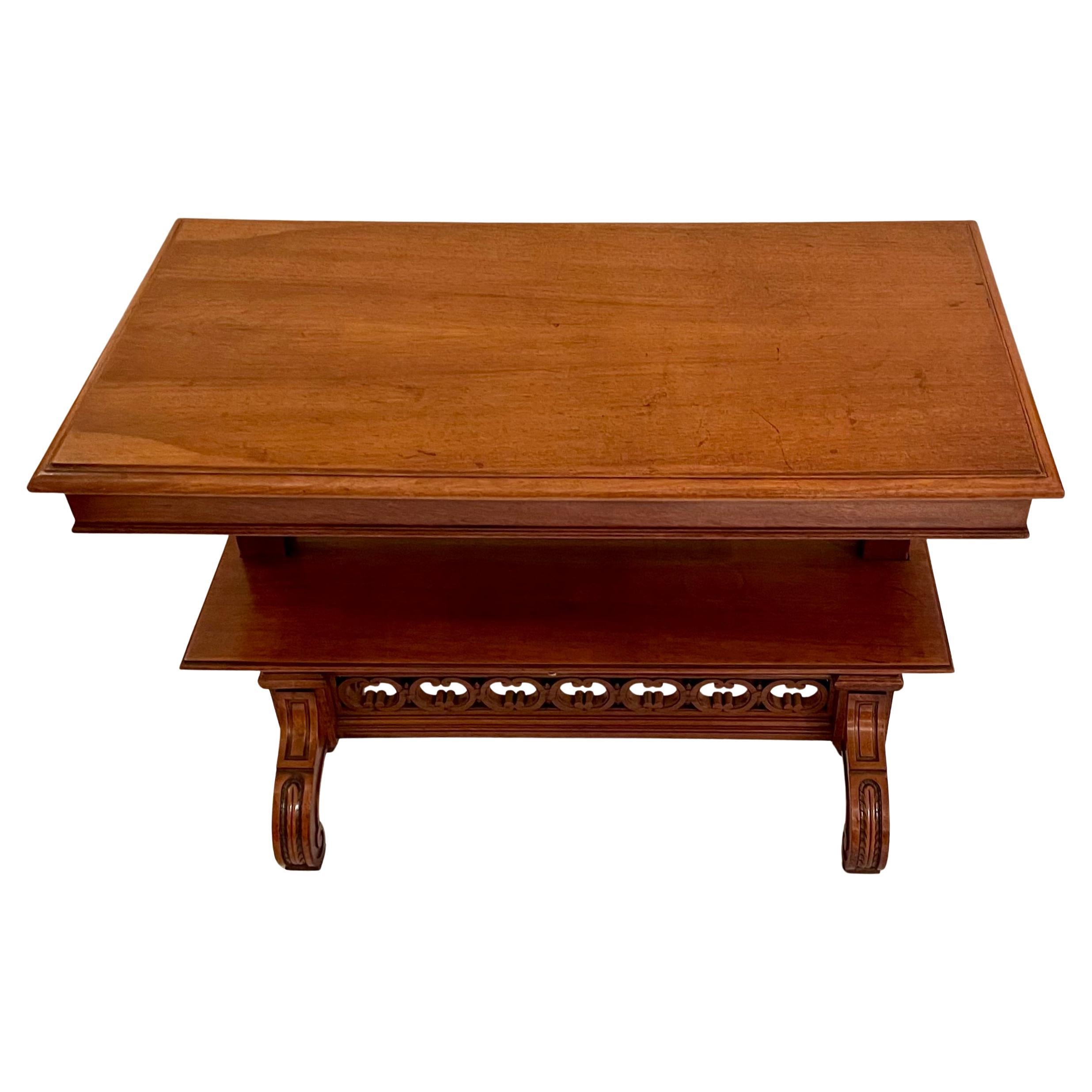 Antique French Walnut Mechanical Table, Circa 1880. For Sale 7