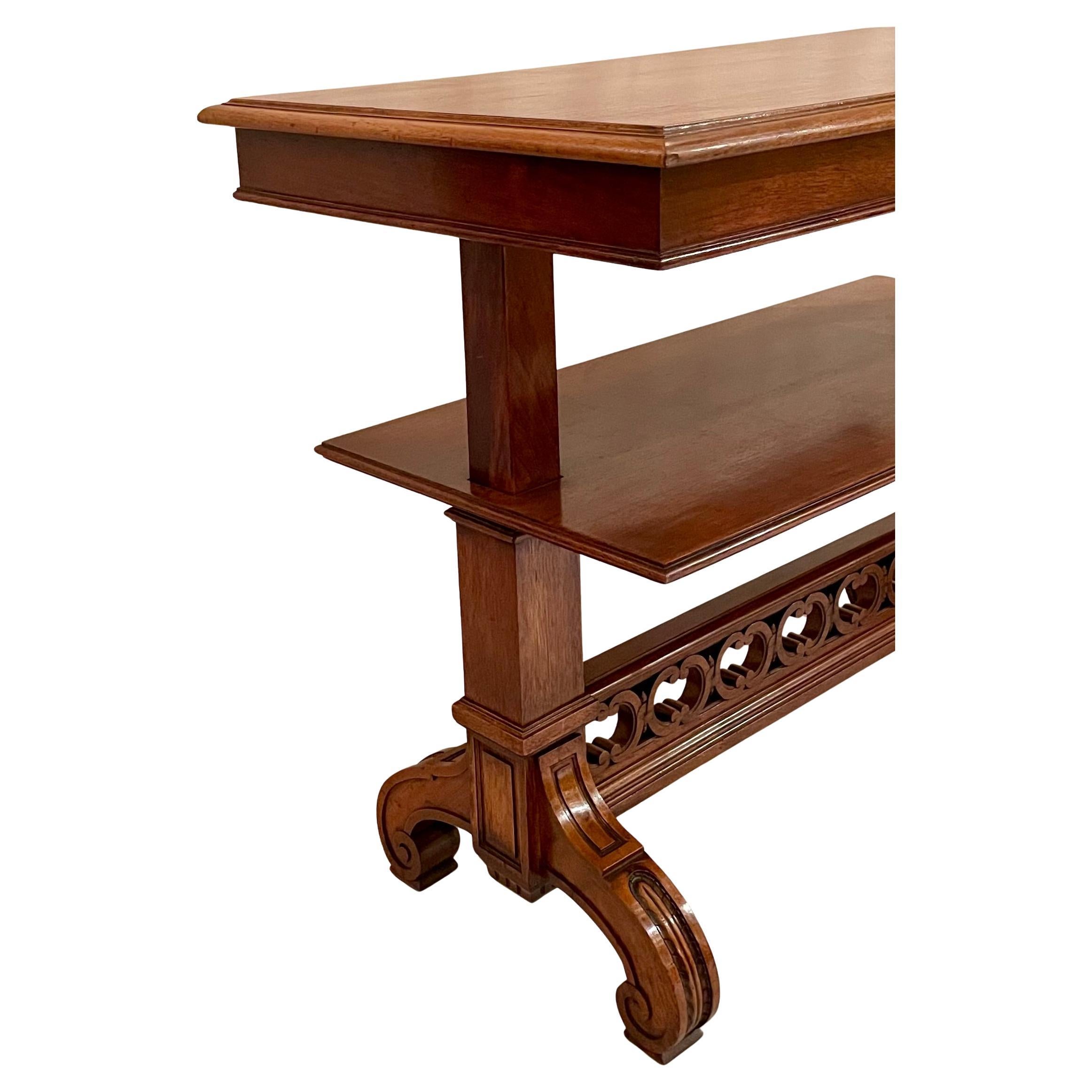 Antique French Walnut Mechanical Table, Circa 1880. For Sale 8
