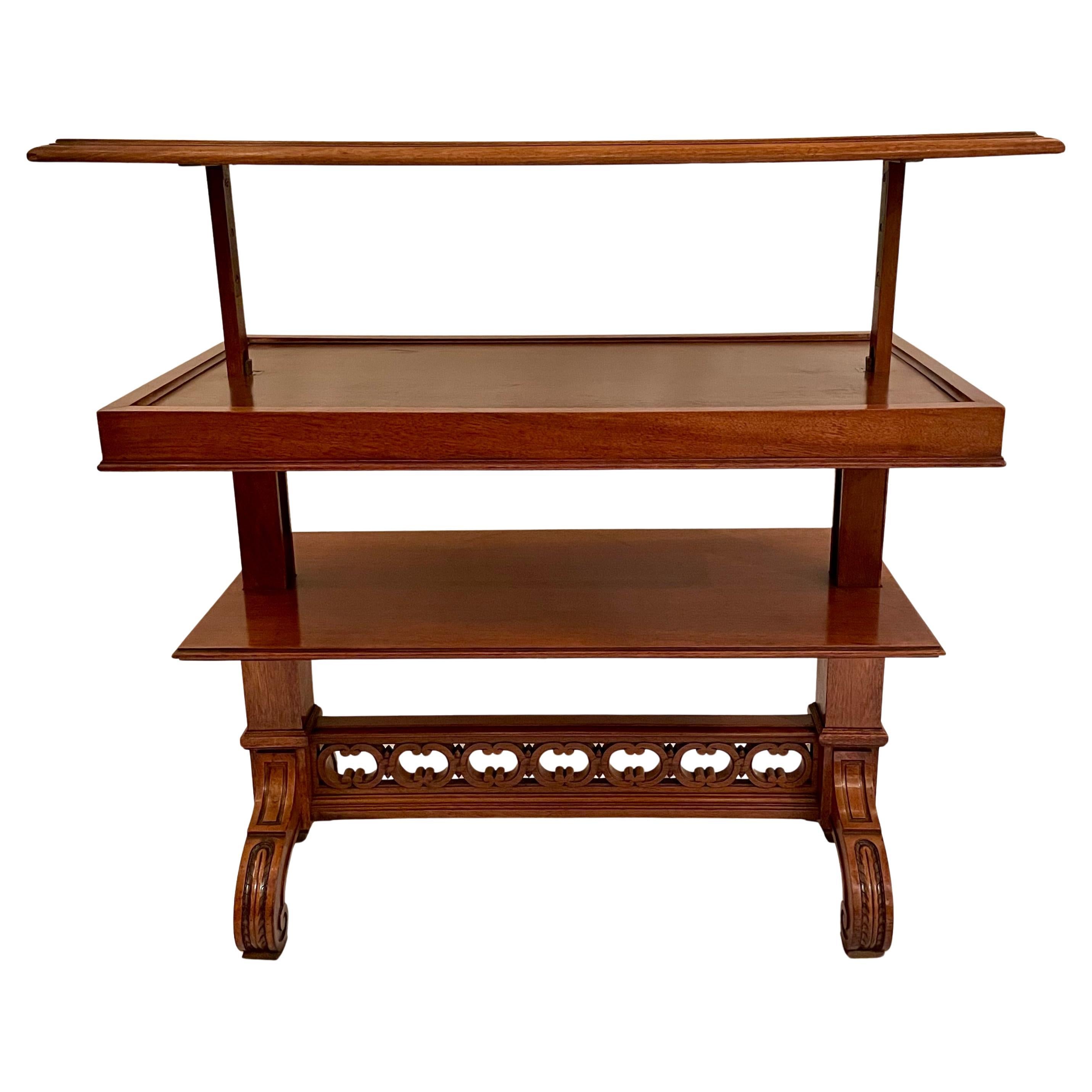 Antique French Walnut Mechanical Table, Circa 1880. In Good Condition For Sale In New Orleans, LA