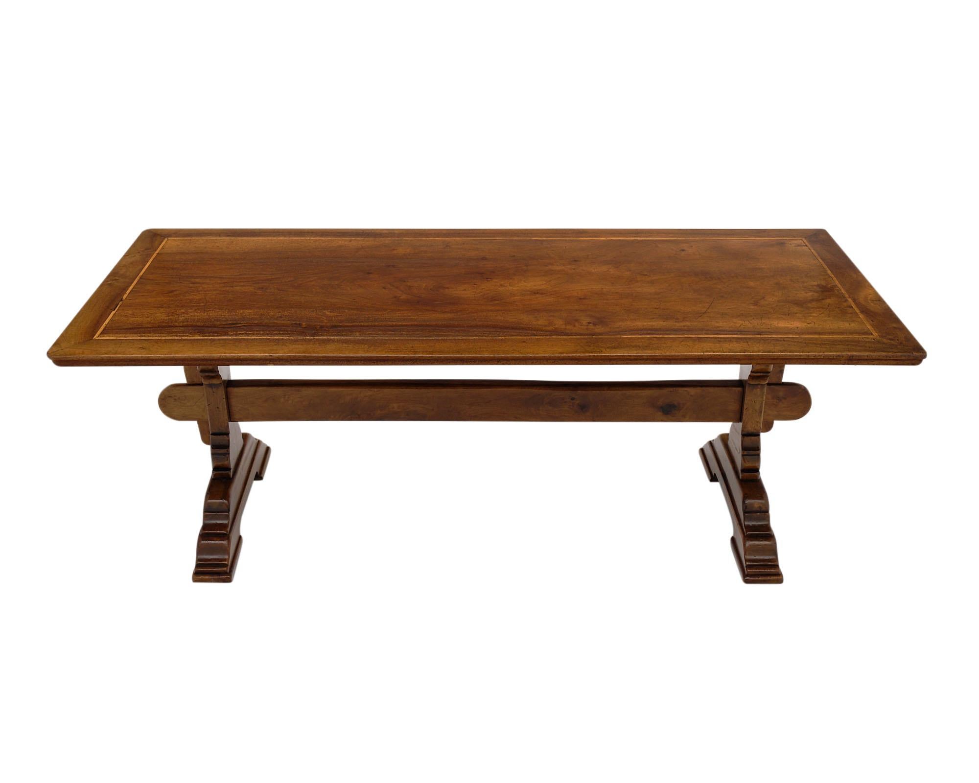 Late Victorian Antique French Walnut Monastery Table