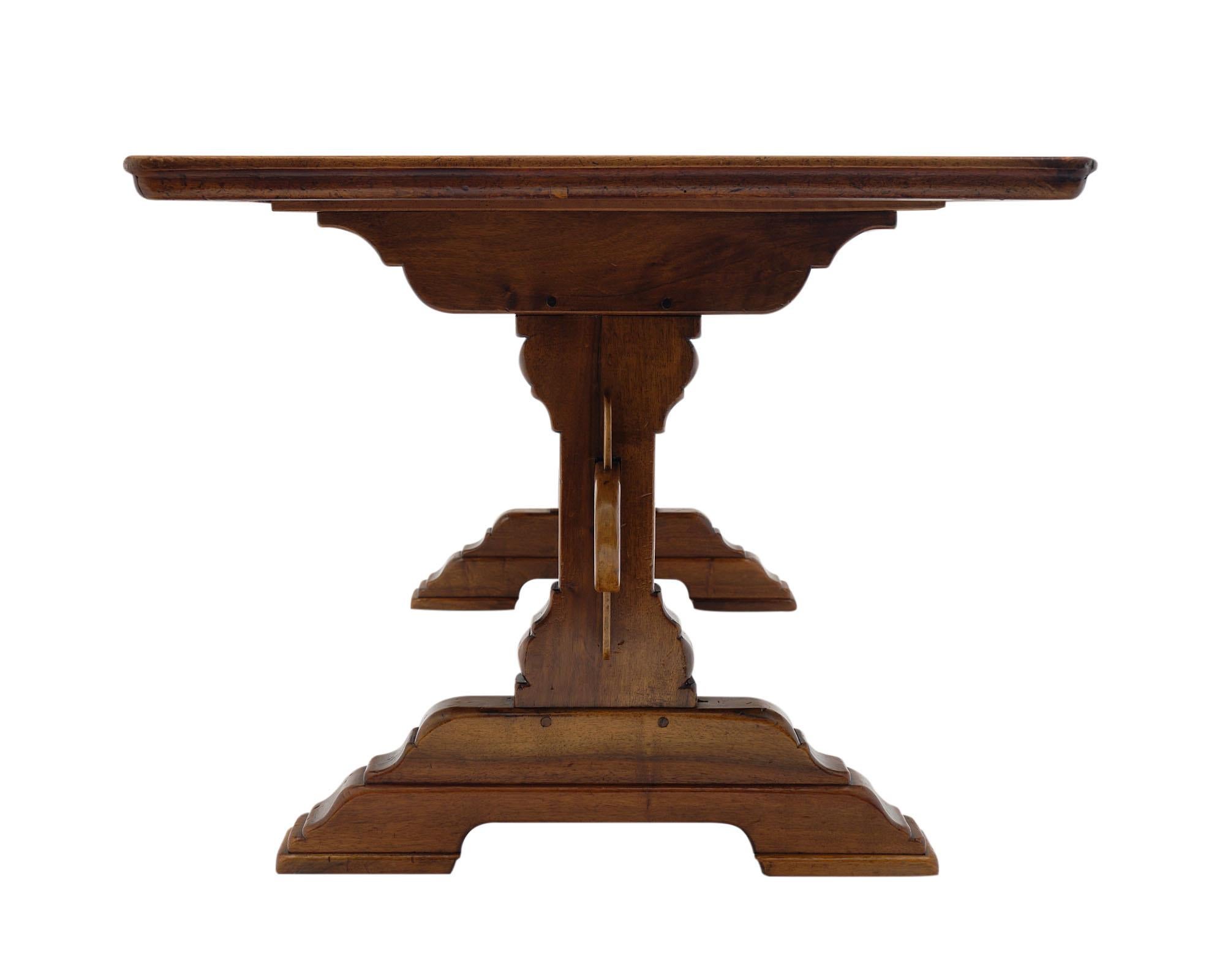 Late 19th Century Antique French Walnut Monastery Table