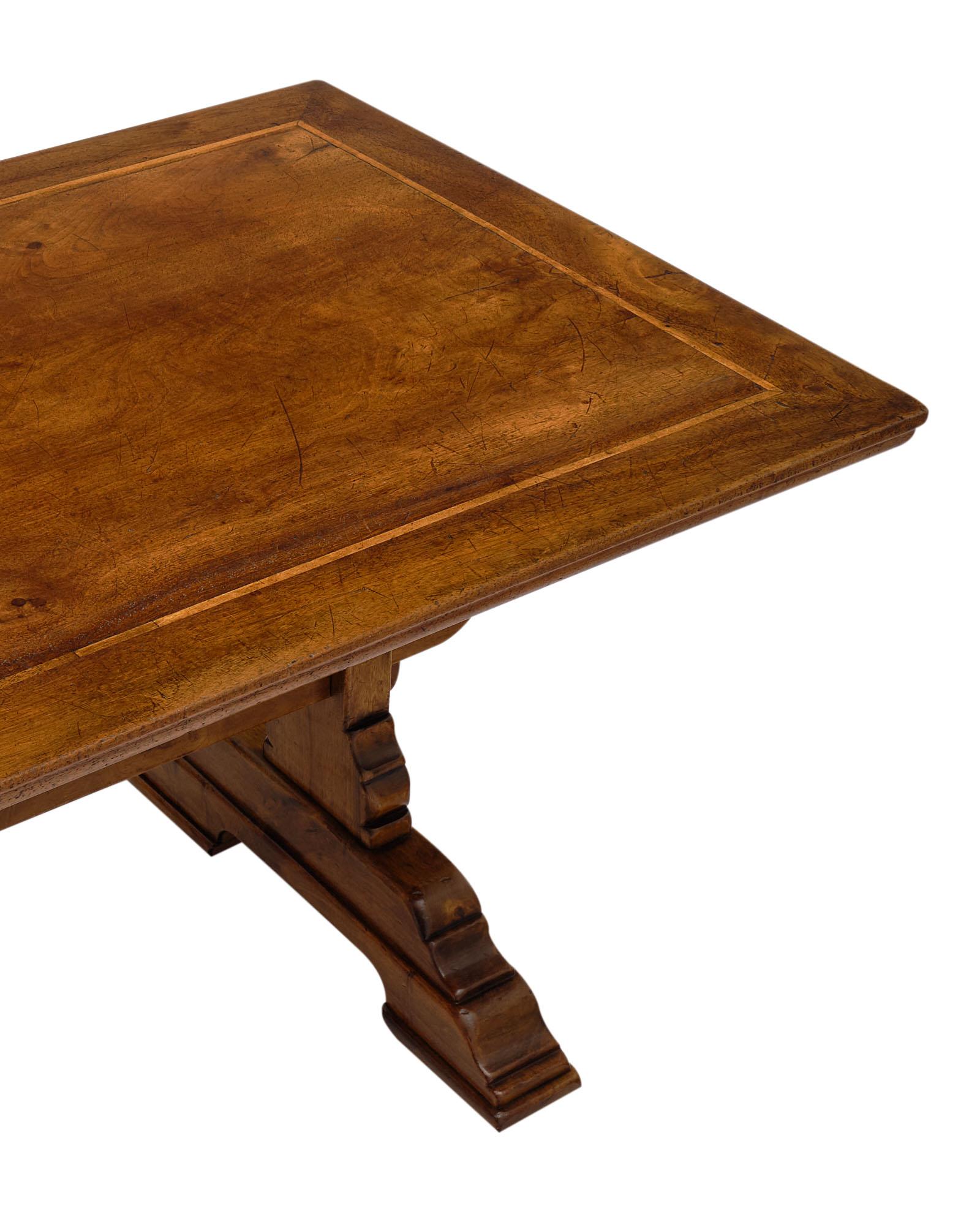 Antique French Walnut Monastery Table 1