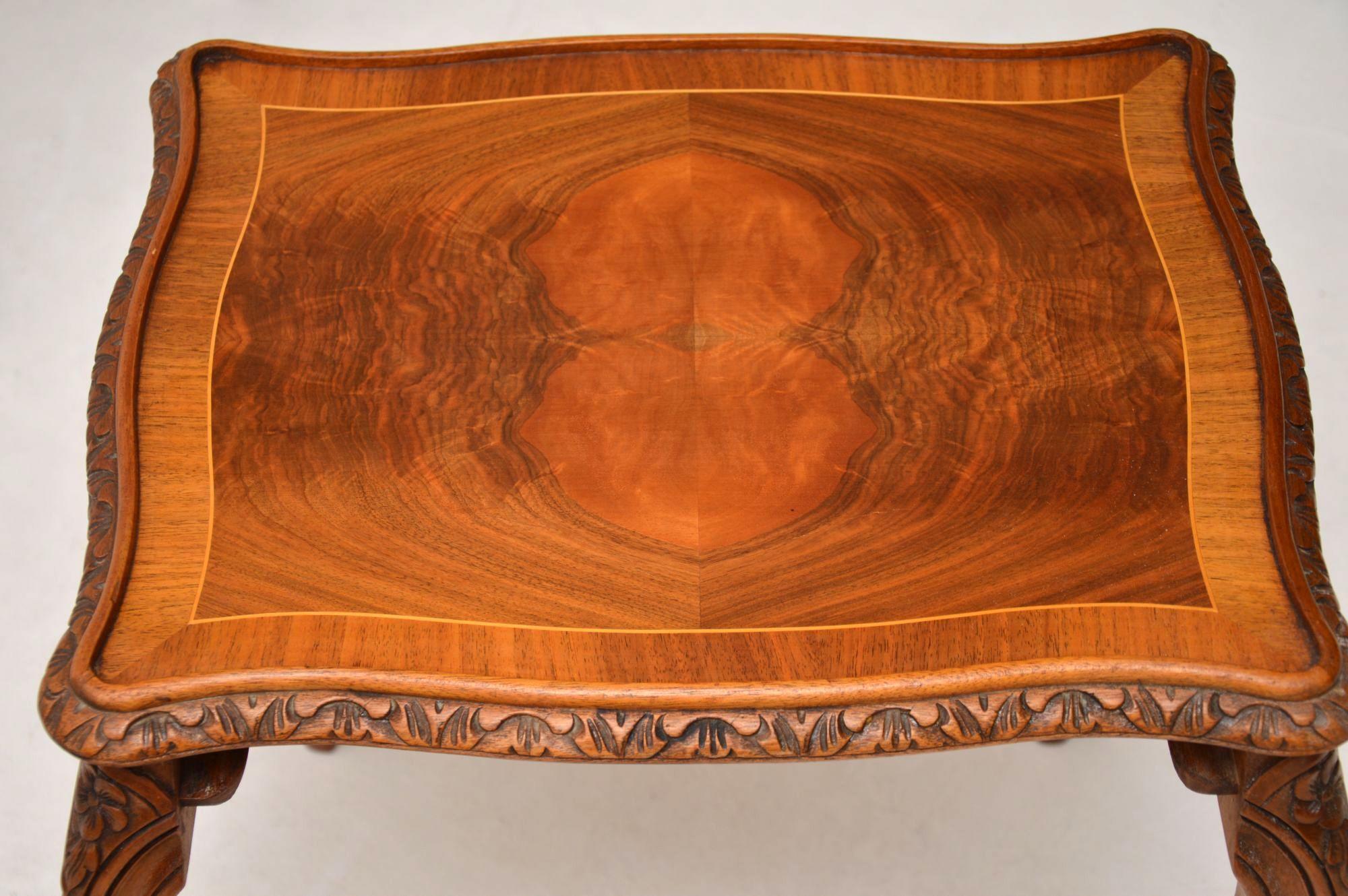 Antique French Walnut Nest of Tables 2