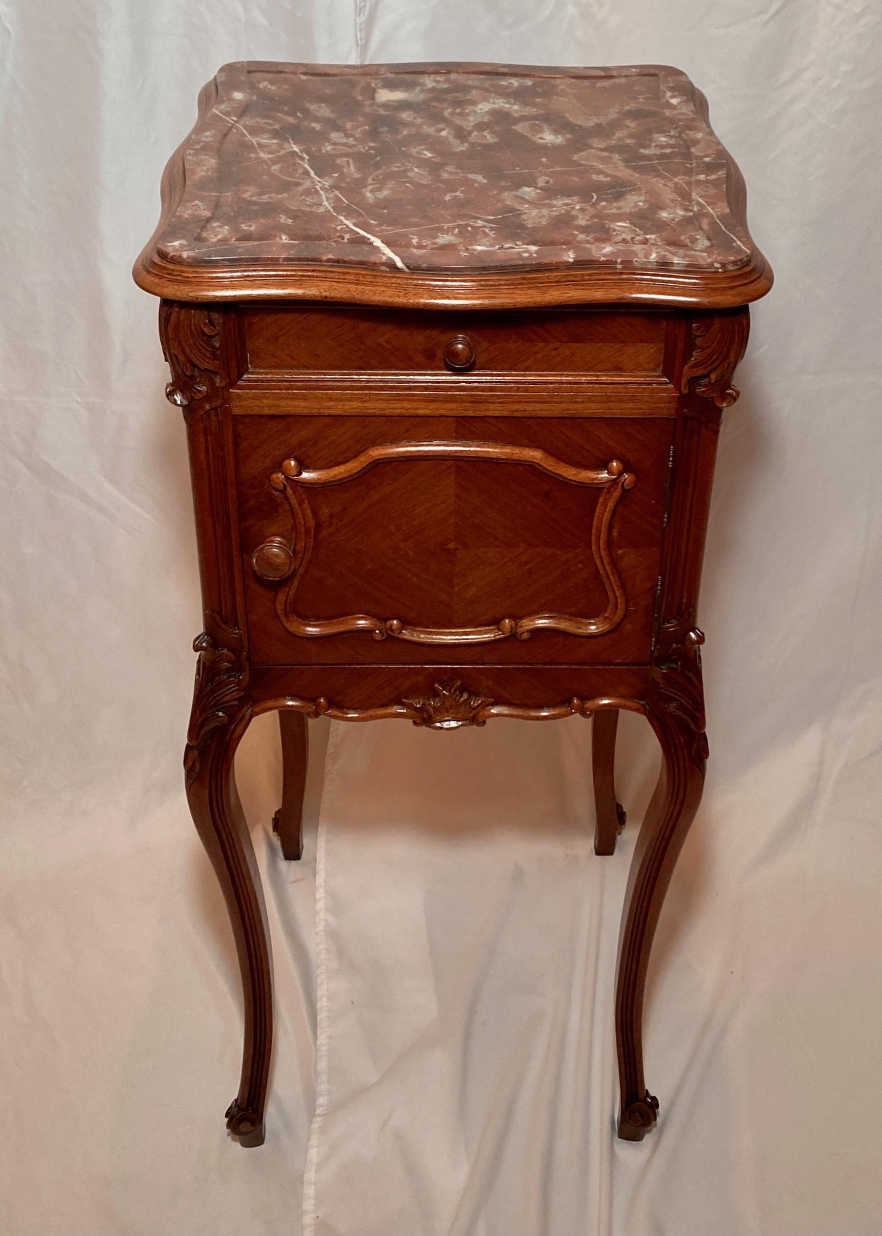 Antique French walnut occasional table or night table, Circa 1890.