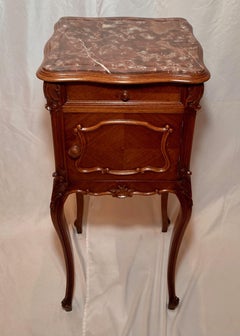 Antique French Walnut Occasional or Night Table, Circa 1890