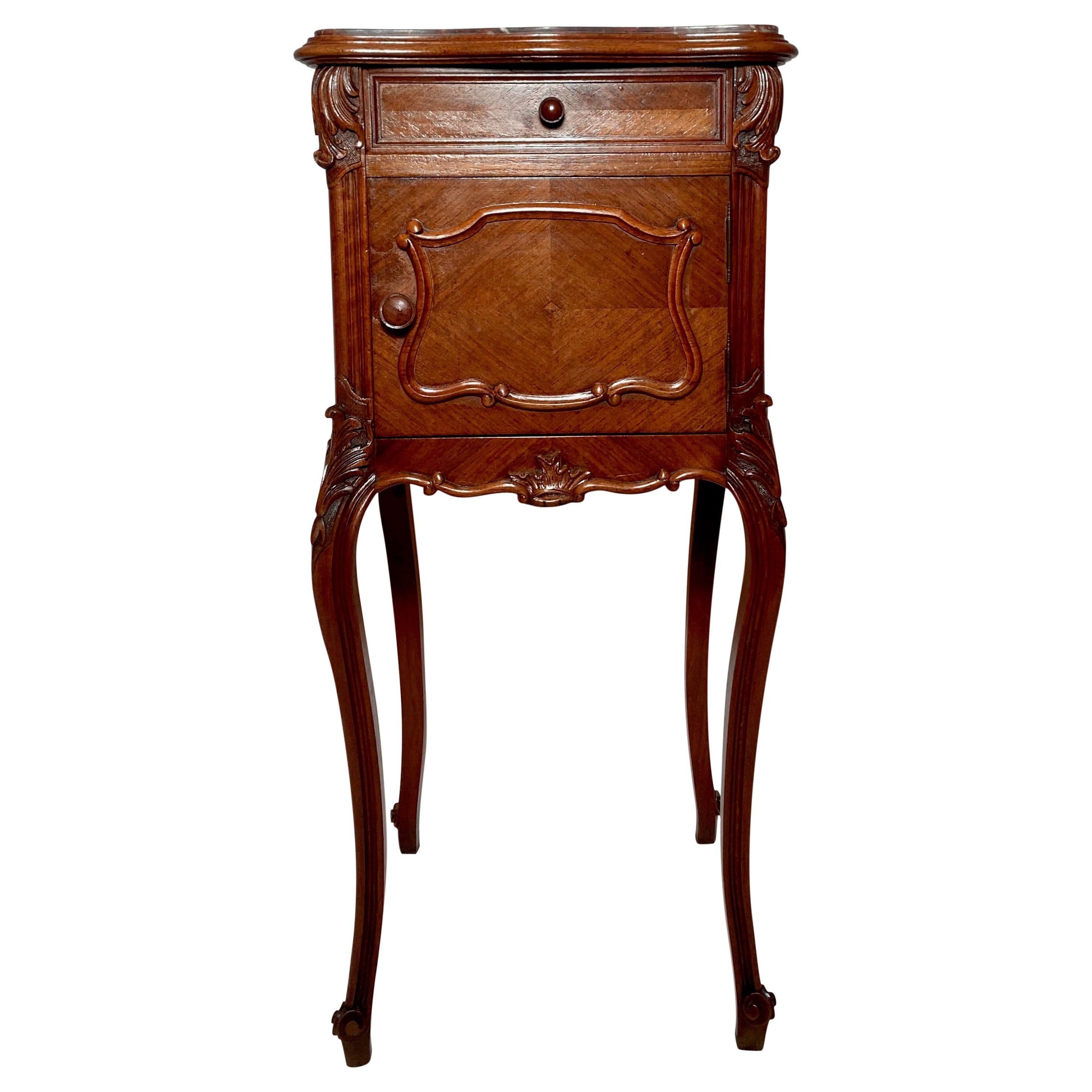 Antique French Walnut Occasional or Night Table, Circa 1890