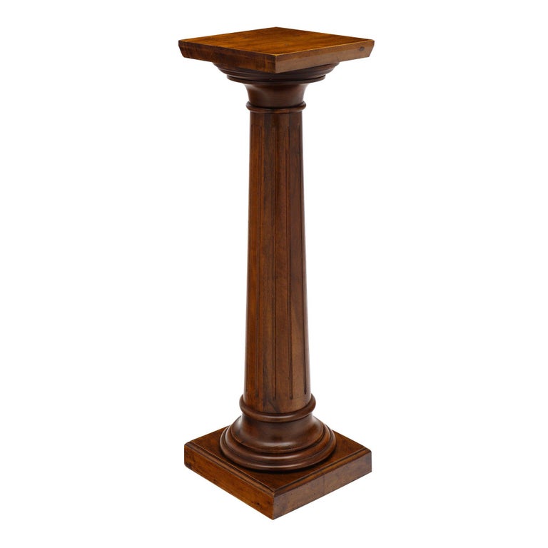 Antique French Walnut Pedestal at 1stDibs