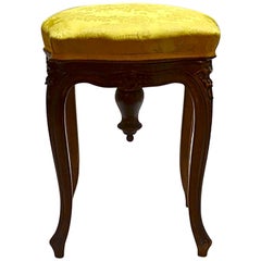 Antique French Walnut Piano Stool, circa 1870-1890