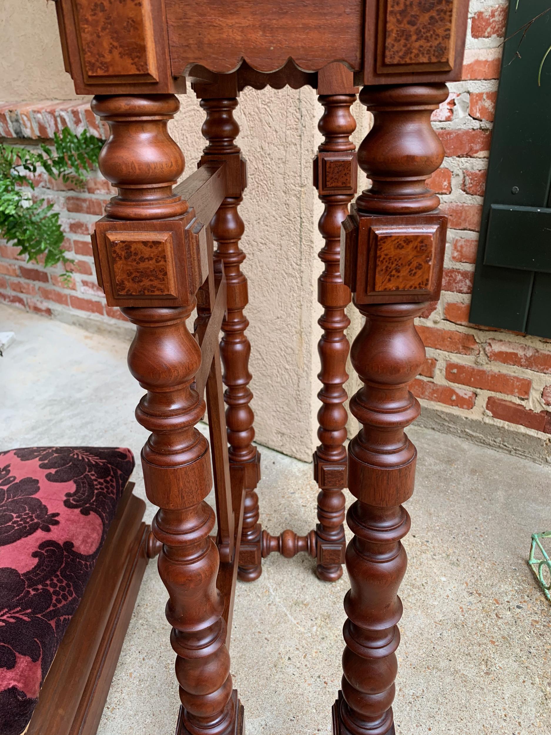 Antique French Walnut Prayer Kneeler Prie Dieu Catholic Chapel Bench 7