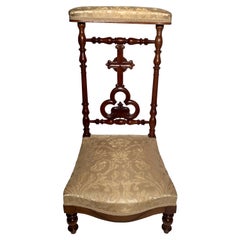 Used French Walnut Prie Dieu Chair, circa 1870-1880