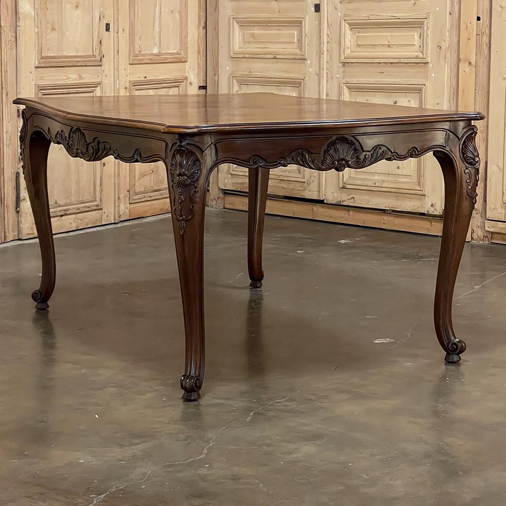 Antique French Walnut Regence Style Dining Table For Sale 4