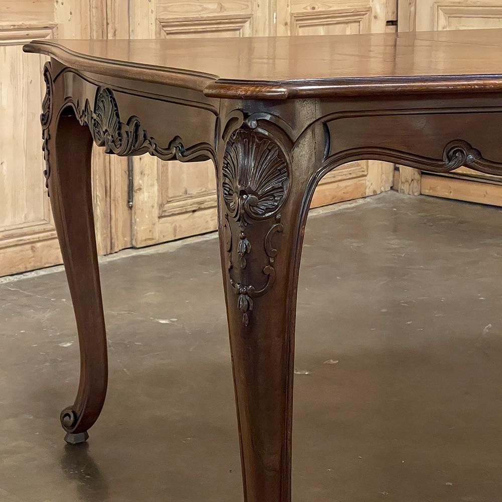 Antique French Walnut Regence Style Dining Table For Sale 5