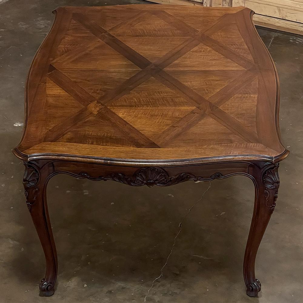 Antique French Walnut Regence Style Dining Table For Sale 1