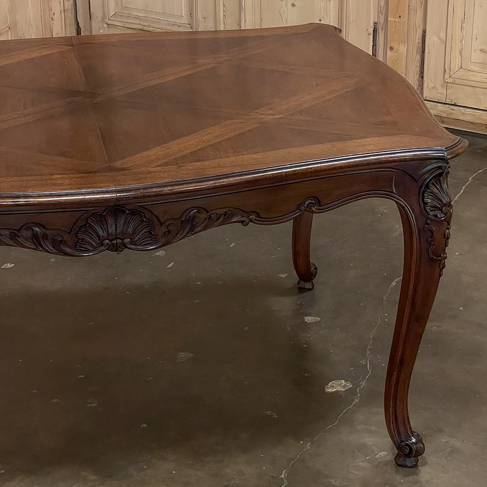 Antique French Walnut Regence Style Dining Table For Sale 3