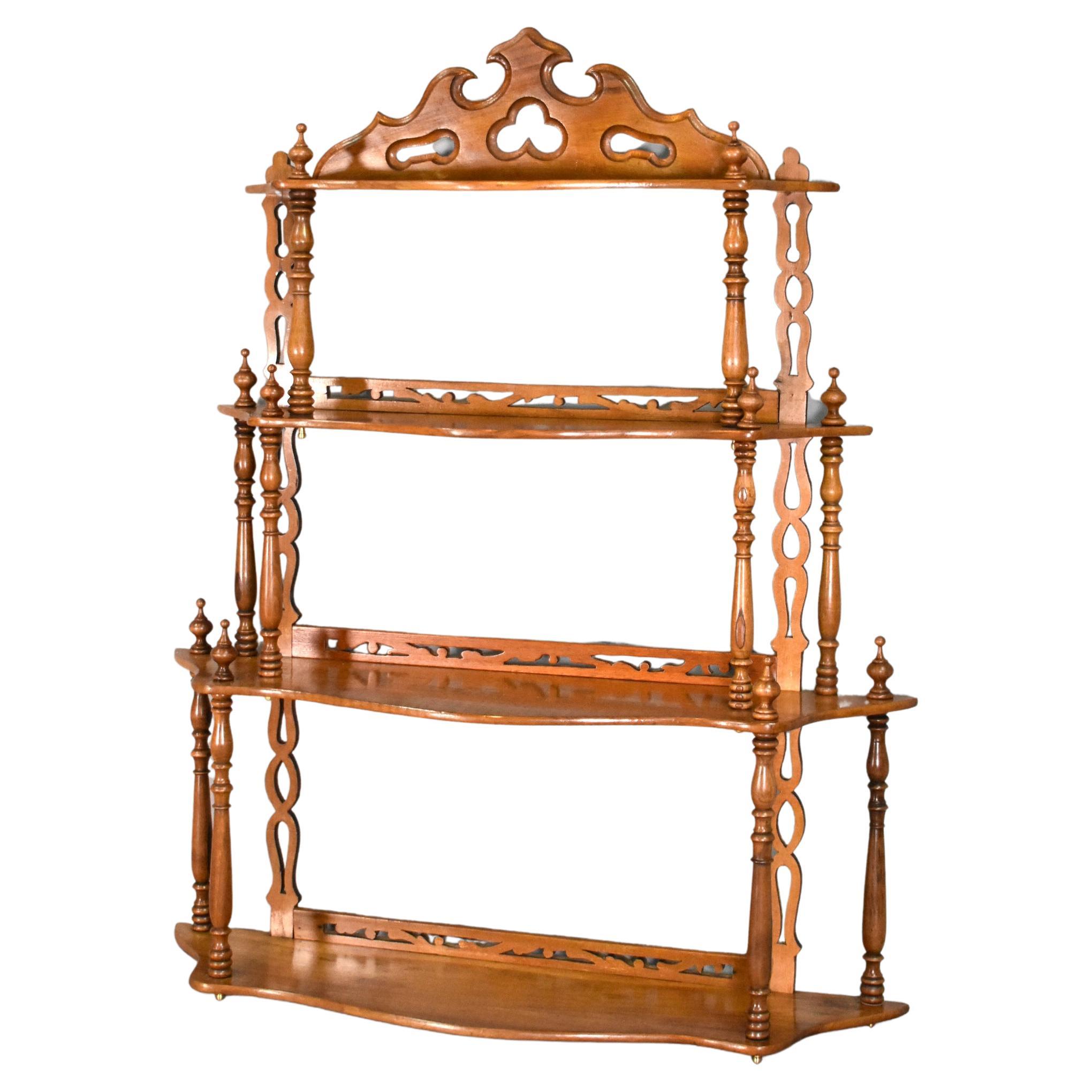Antique French Walnut Shelving Unit 19th Century For Sale