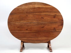 Antique French Walnut Tilt-Top Wine Tasting Table