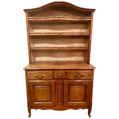 Antique French Walnut Vaisselier, circa 1780-1790