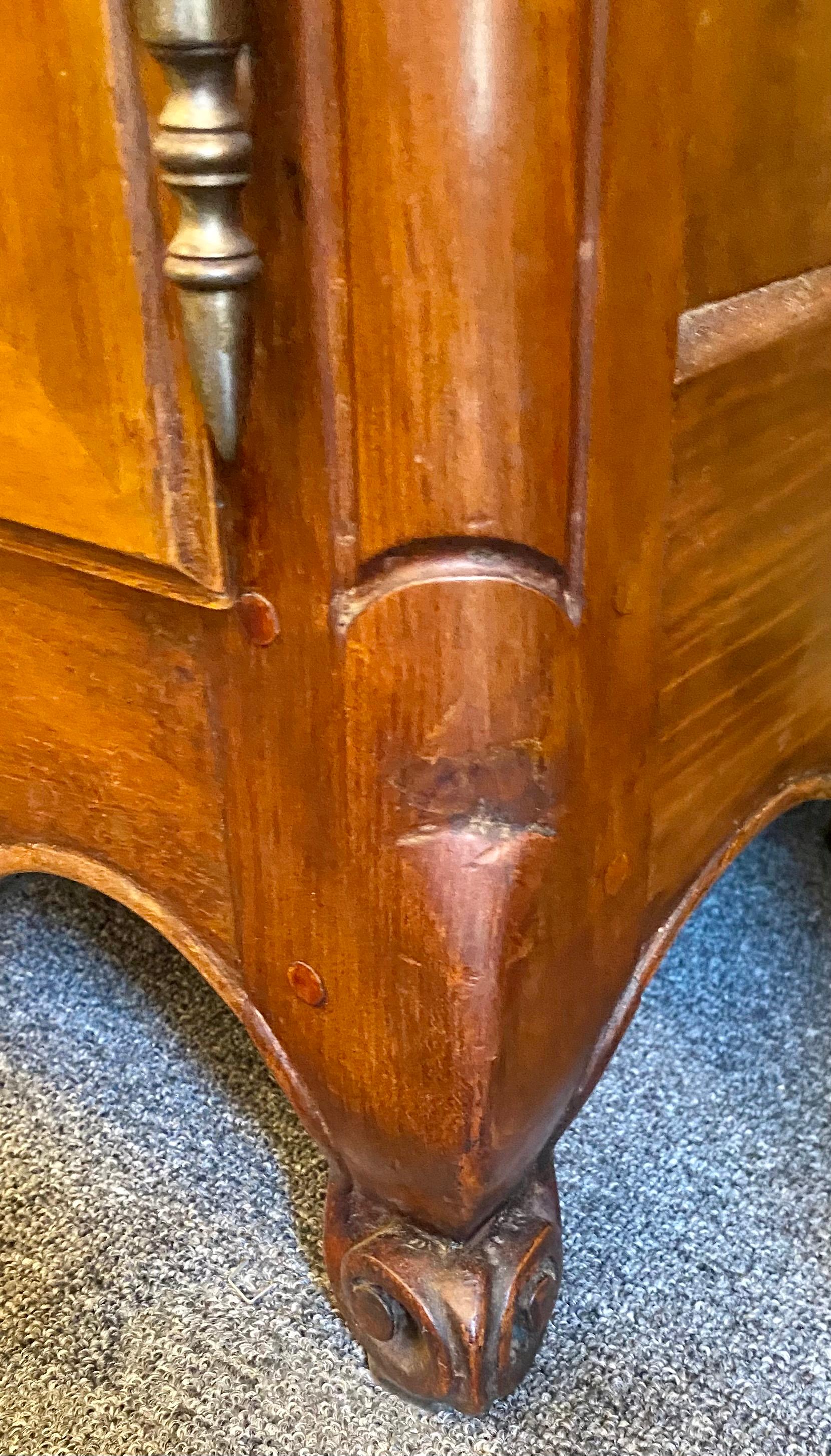 Antique French Walnut Vessalier Cabinet, Boxwood & Satinwood Inlay, circa 1890s 3