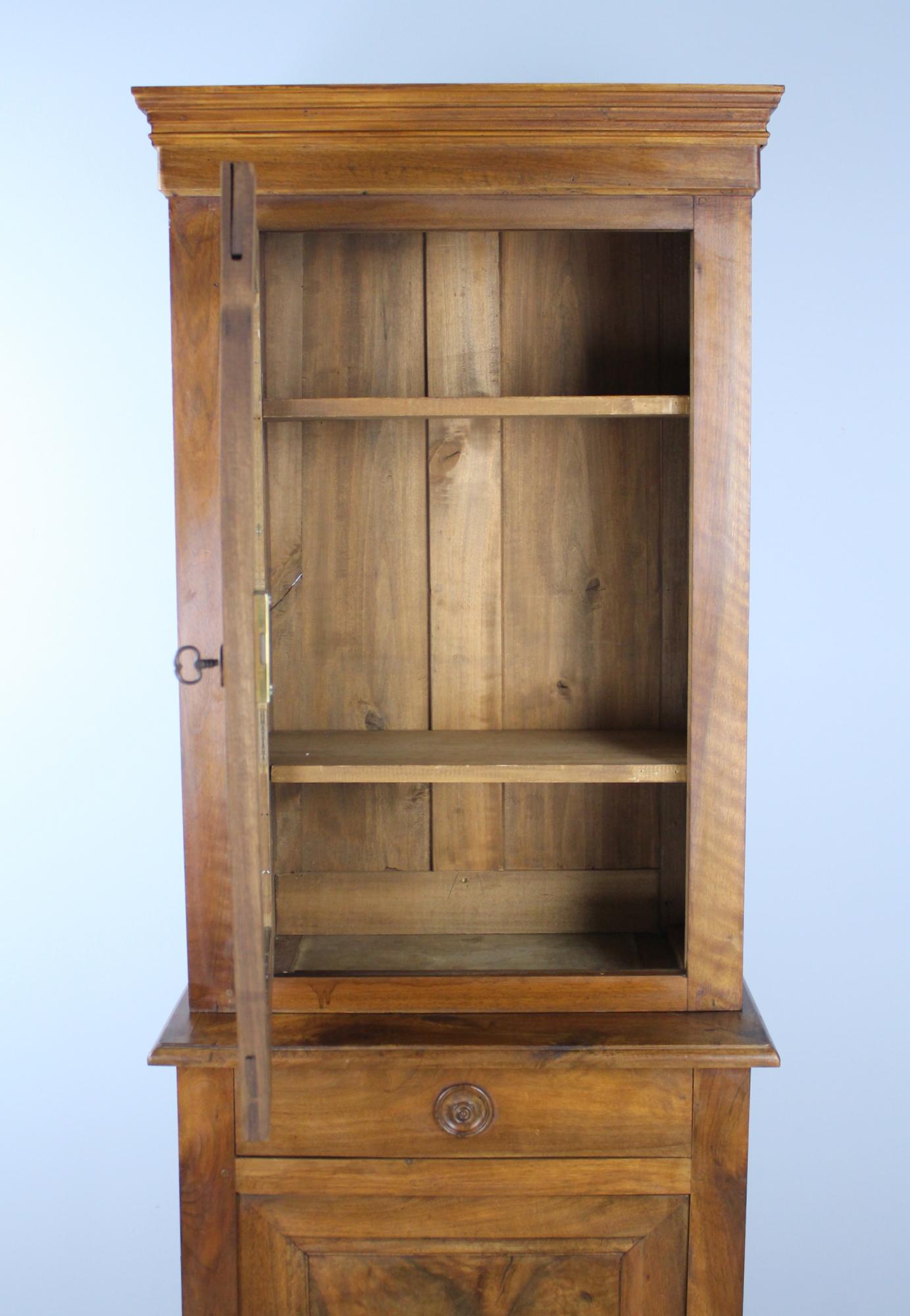 Antique French Walnut Vitrine or Cupboard In Good Condition In Port Chester, NY