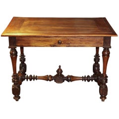 Antique French Walnut Writing Table