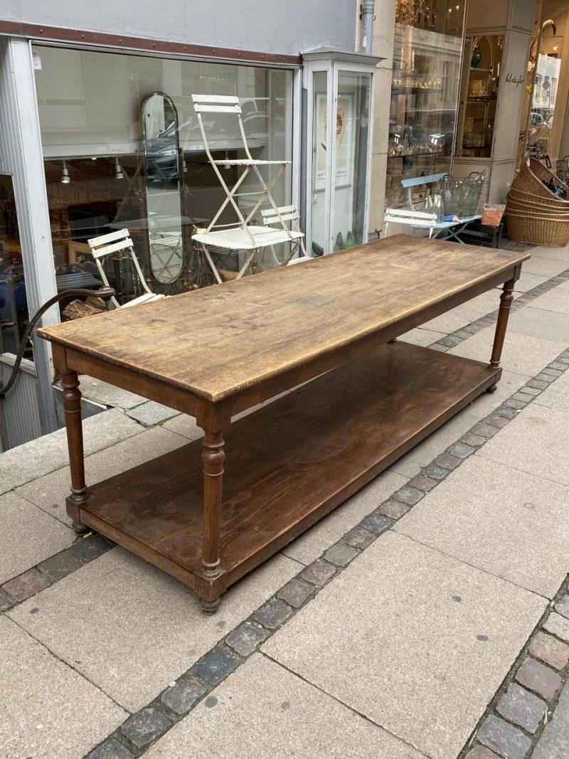 Antique French Warm Brown Drapery Console Table In Good Condition In Copenhagen K, DK