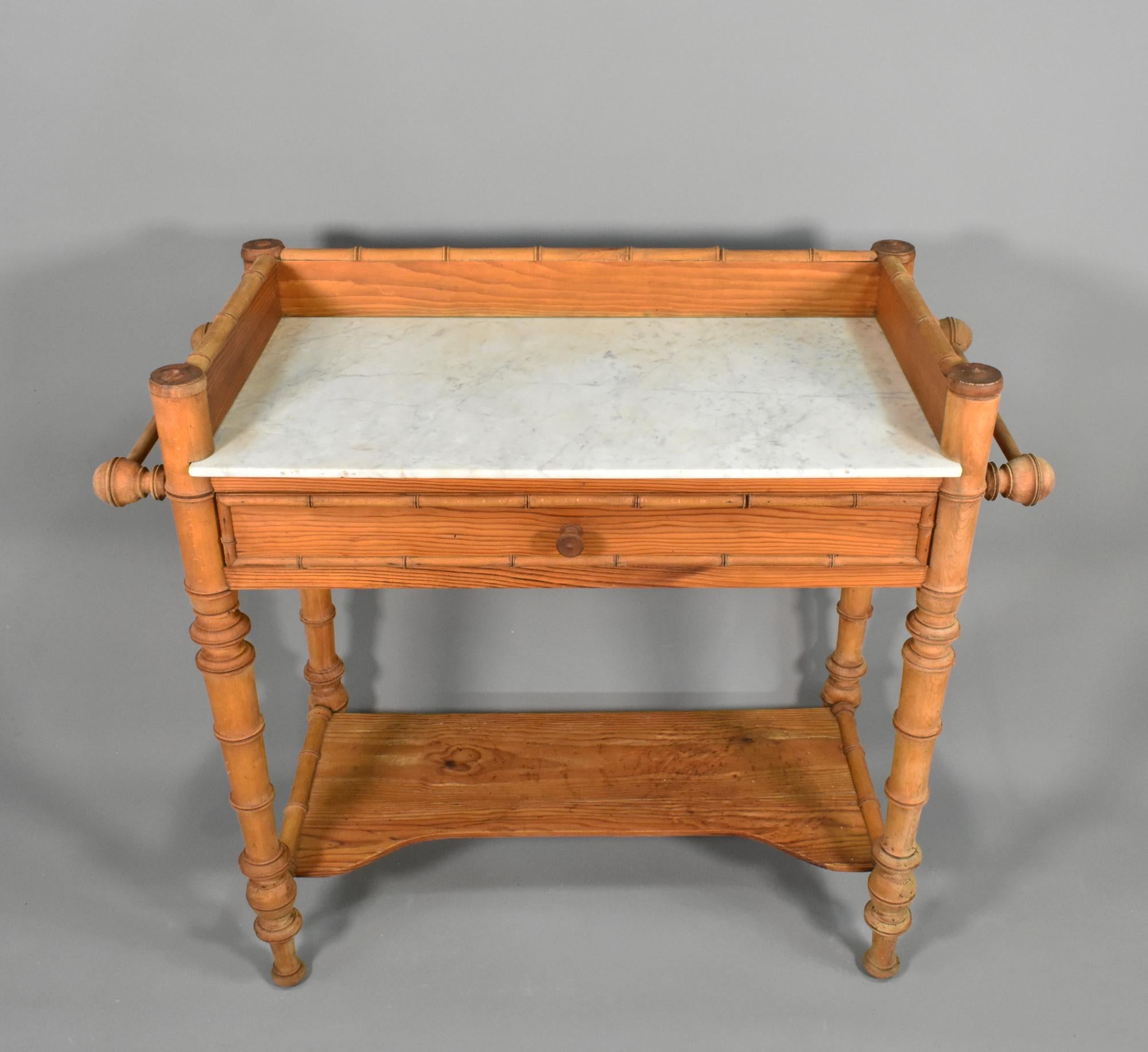 19th Century Antique French Washstand Napoleon III Style For Sale