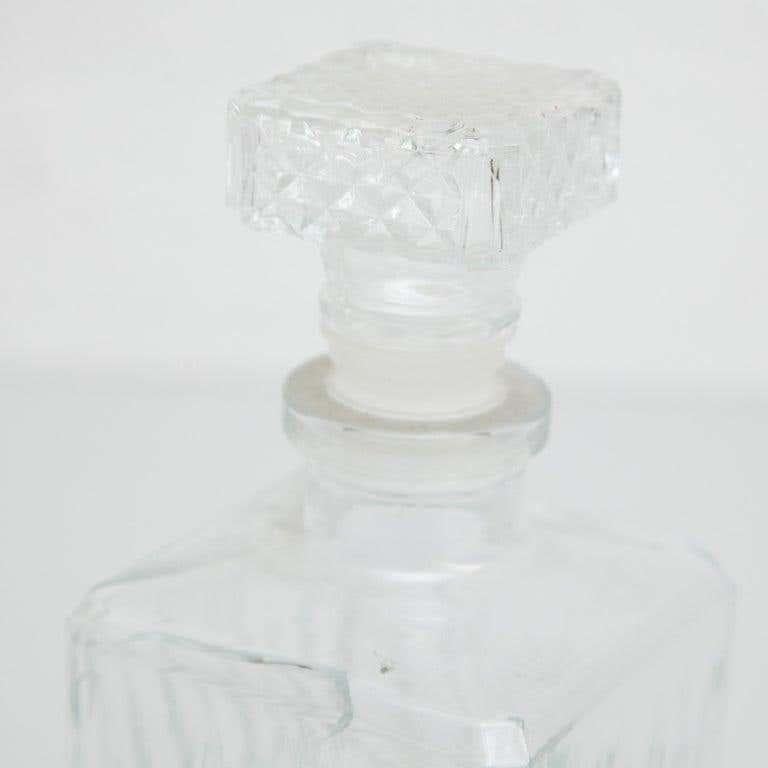 Mid-20th Century Antique French Whisky Glass Bottle, circa 1950 For Sale