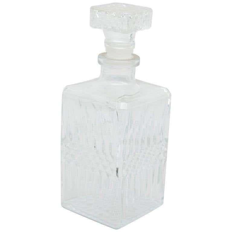 Antique French Whisky Glass Bottle, circa 1950 For Sale 2