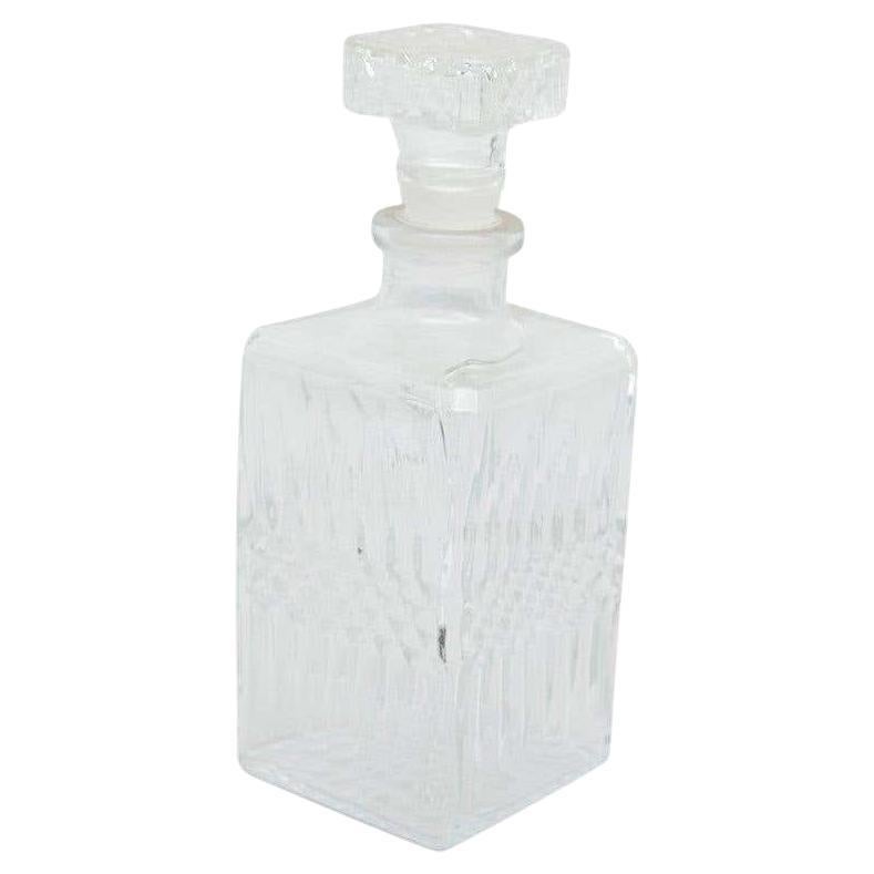 Antique French Whisky Glass Bottle, circa 1950