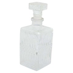 Antique French Whisky Glass Bottle, circa 1950
